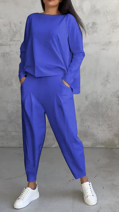 Maria Cozy Two Piece Set For Women Breathable Soft Fabric Lounge Wear Ideal For Home And Travel Ultimate Comfort