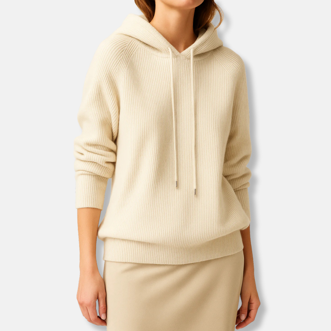 Women’s Hoodie - Knit - Relaxed Fit - Hooded - Long Raglan Sleeves