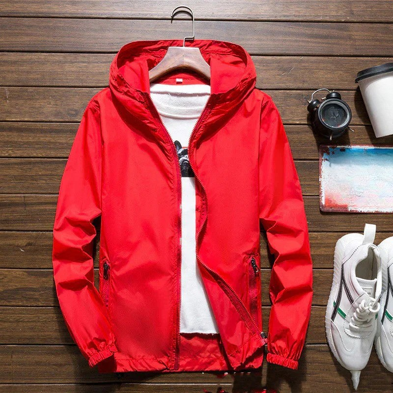 Men's Winter Windbreaker Jacket For Outdoor And City Wear, Adjustable Fit, Wind Resistant
