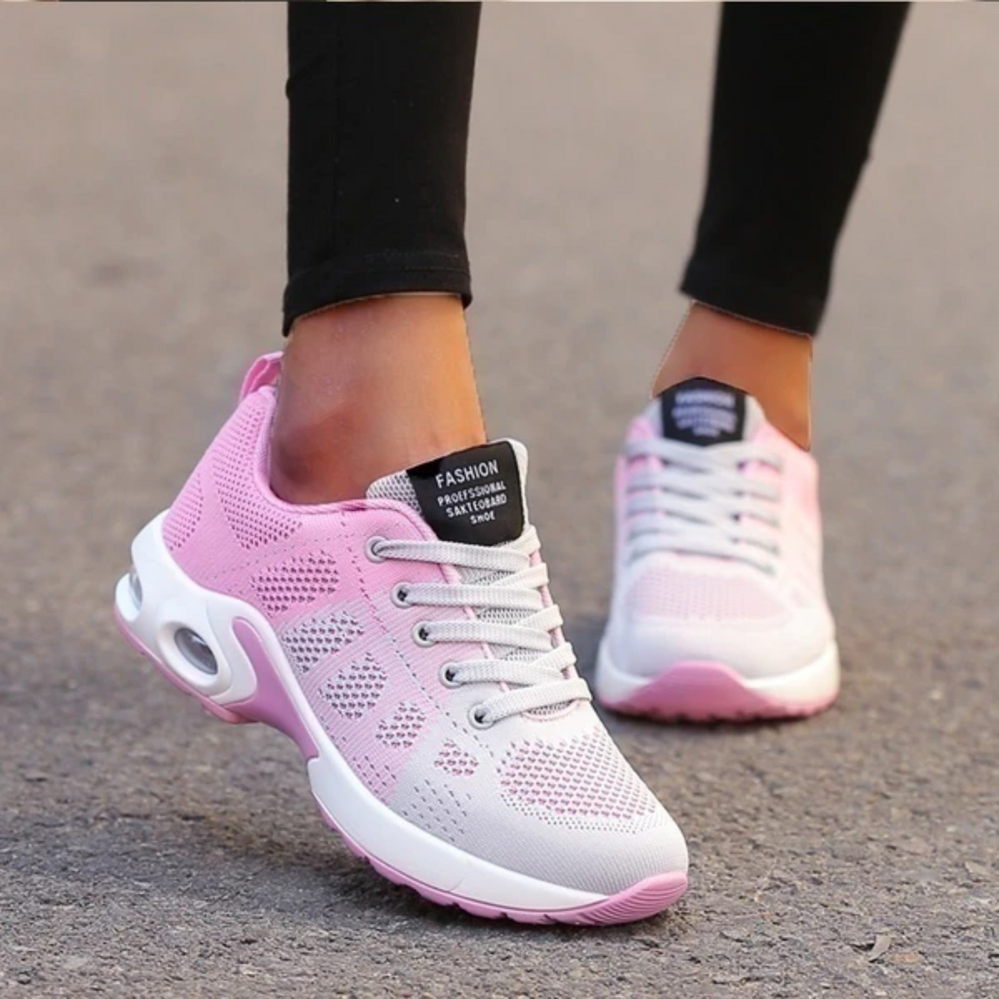 Lightweight Womens Sneakers With Breathable Mesh Upper And Cushioned Support For Active Women