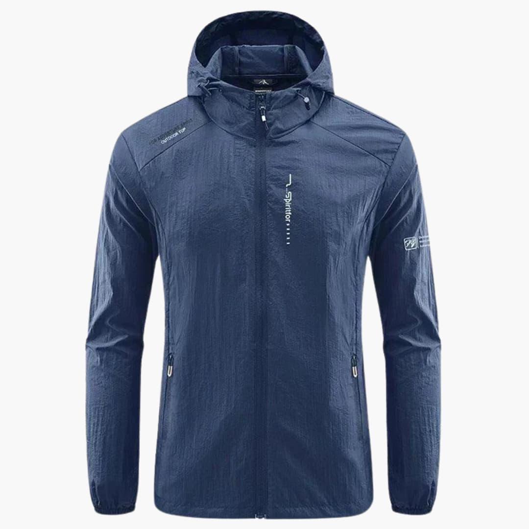 Men's Hooded Windbreaker Jacket Lightweight Outdoor Coat With Zip Pockets Versatile Daily Wear