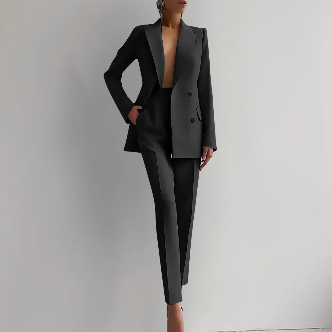 Nika Elegant Blazer And Pants Set For Professional Women With WrinkleResistant AllDay Comfort