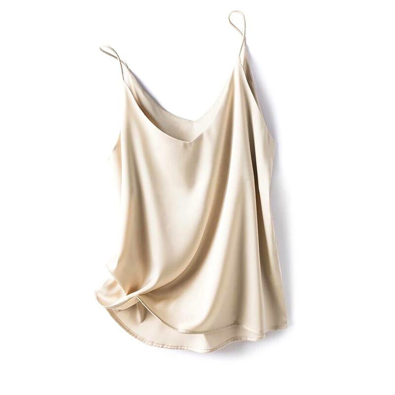 Elise Soft Satin Camisole Silky Sheen Lightweight Draped Fit For Women Ideal For Summer Evenings Layering