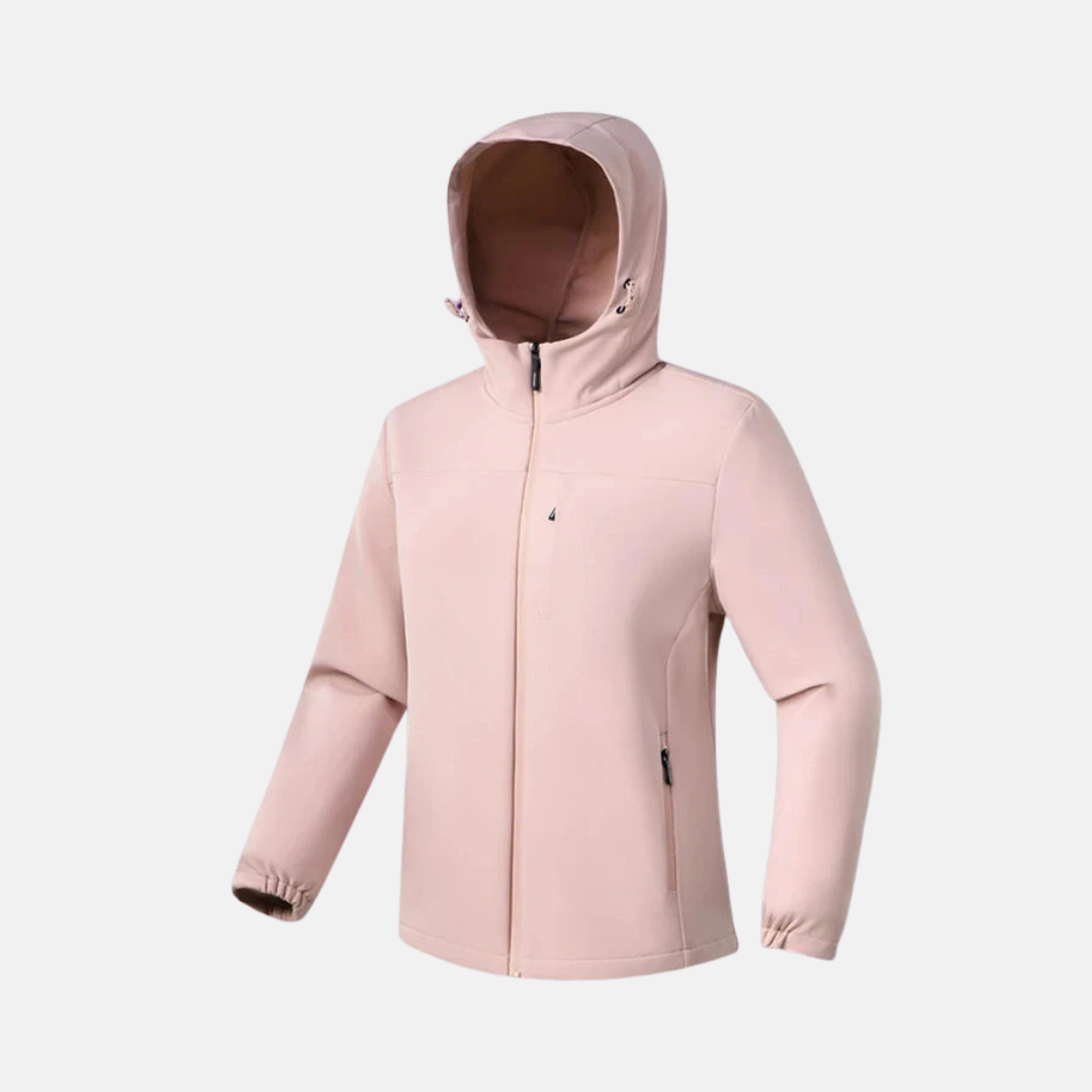 Women’s Jacket - Stretch Softshell - Regular Fit - Hooded - Elastic Cuffs