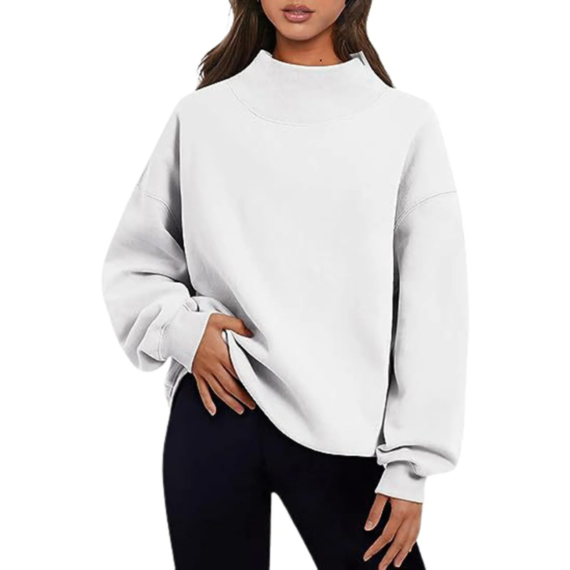 Basic loose long-sleeve pullover