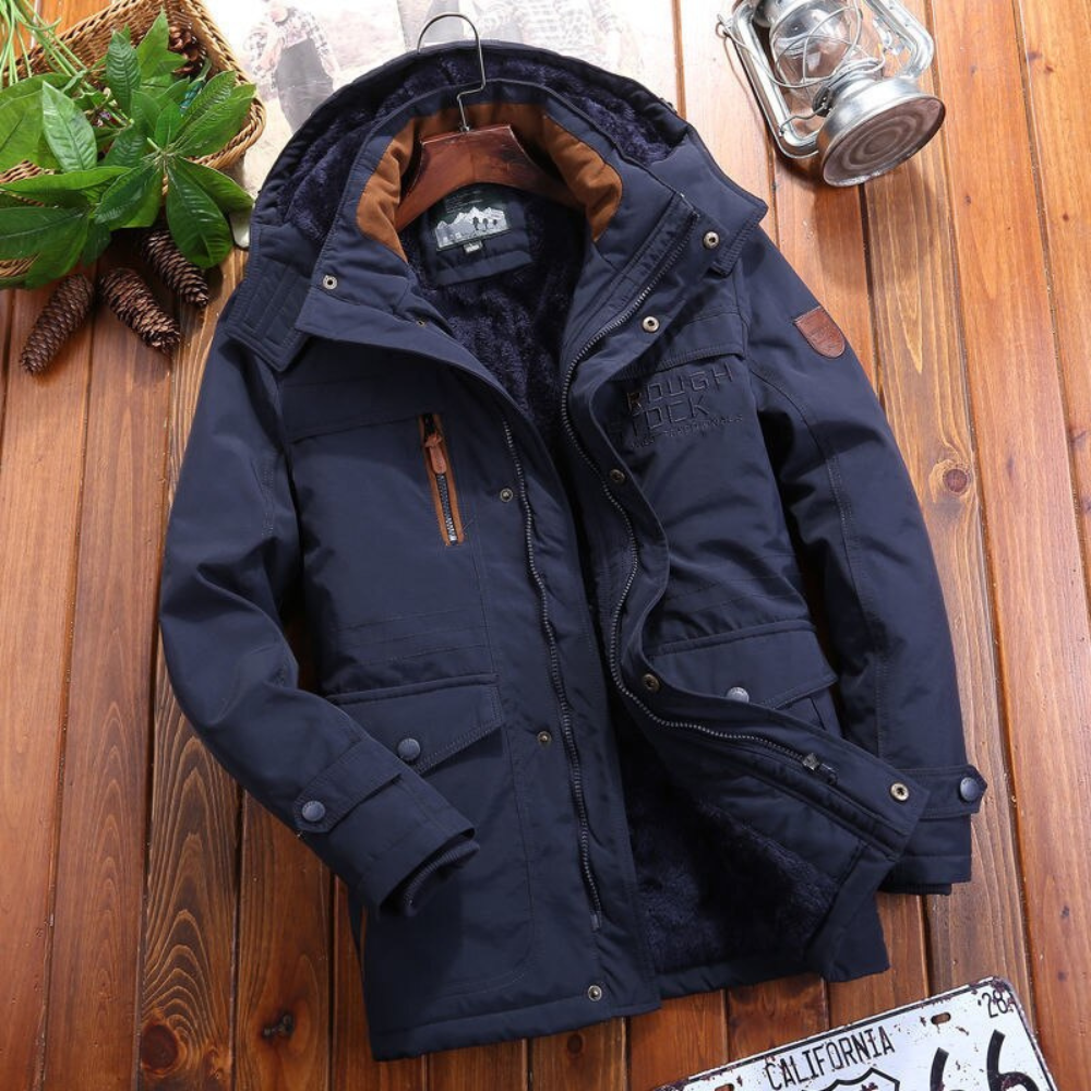 Men's Hooded Parka Jacket For Maximum Warmth And Weatherproof Protection In Cold Weather