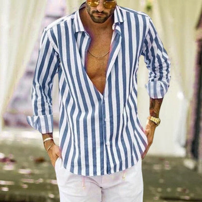 Laurence Striped Summer Shirt Everyday Wardrobe Breathable Lightweight Casual Style Perfect For Hot Days And Weekends