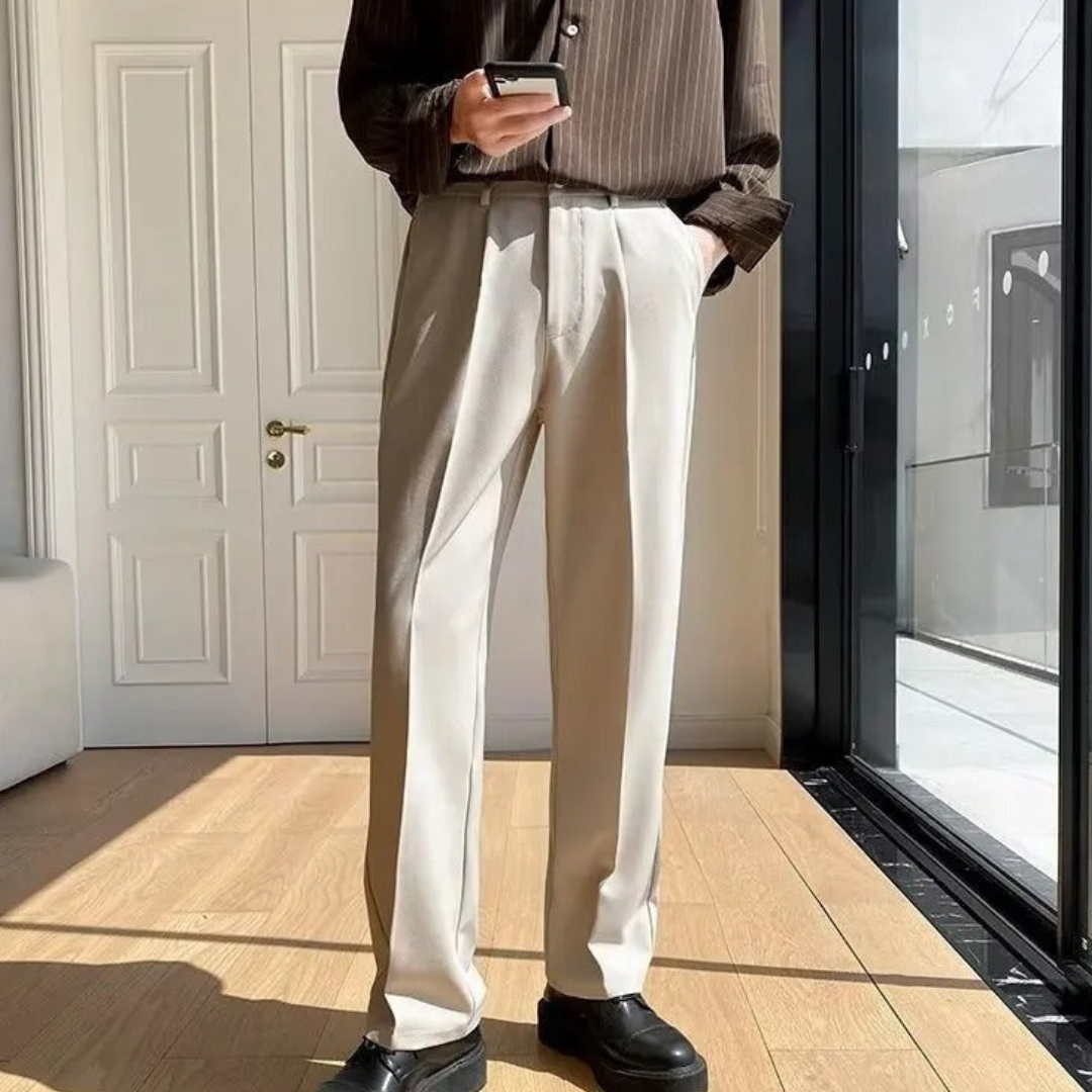 The Tony Men Wide Leg Trousers High Waist Relaxed Fit For Style Savvy Gentlemen Everywhere