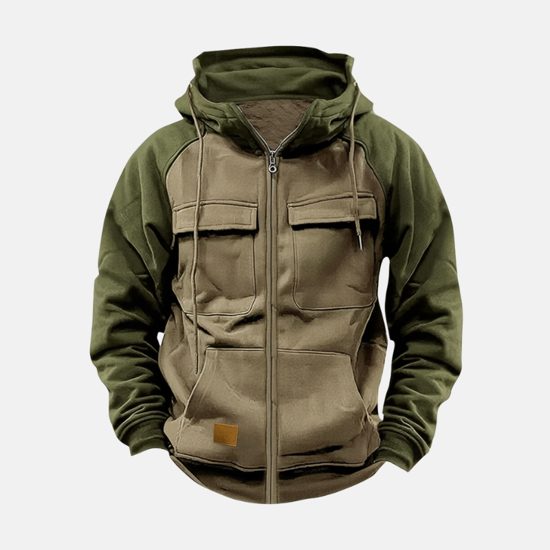 Mens Pullover Hoodie Knit Blend Relaxed Fit Hip Length Hood With Drawstrings Casual Athleisure Wear