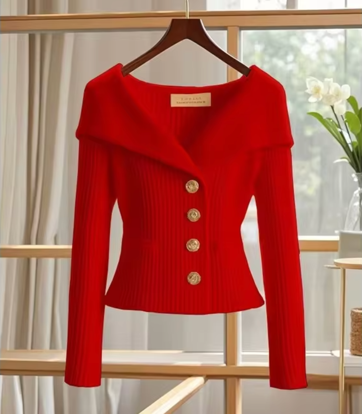 Poly Women Short Knit Cardigan Lightweight Soft Tailored Fit for Transitional Seasons