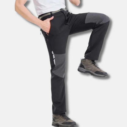 Mens Outdoor Sports Pants Slim Fit Water Resistant Reinforced Knees Zipper Pockets By TrendAura