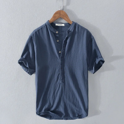 Mens Relaxed Fit Short Sleeve Shirt Breathable Comfort For Everyday Casual Summer Wear