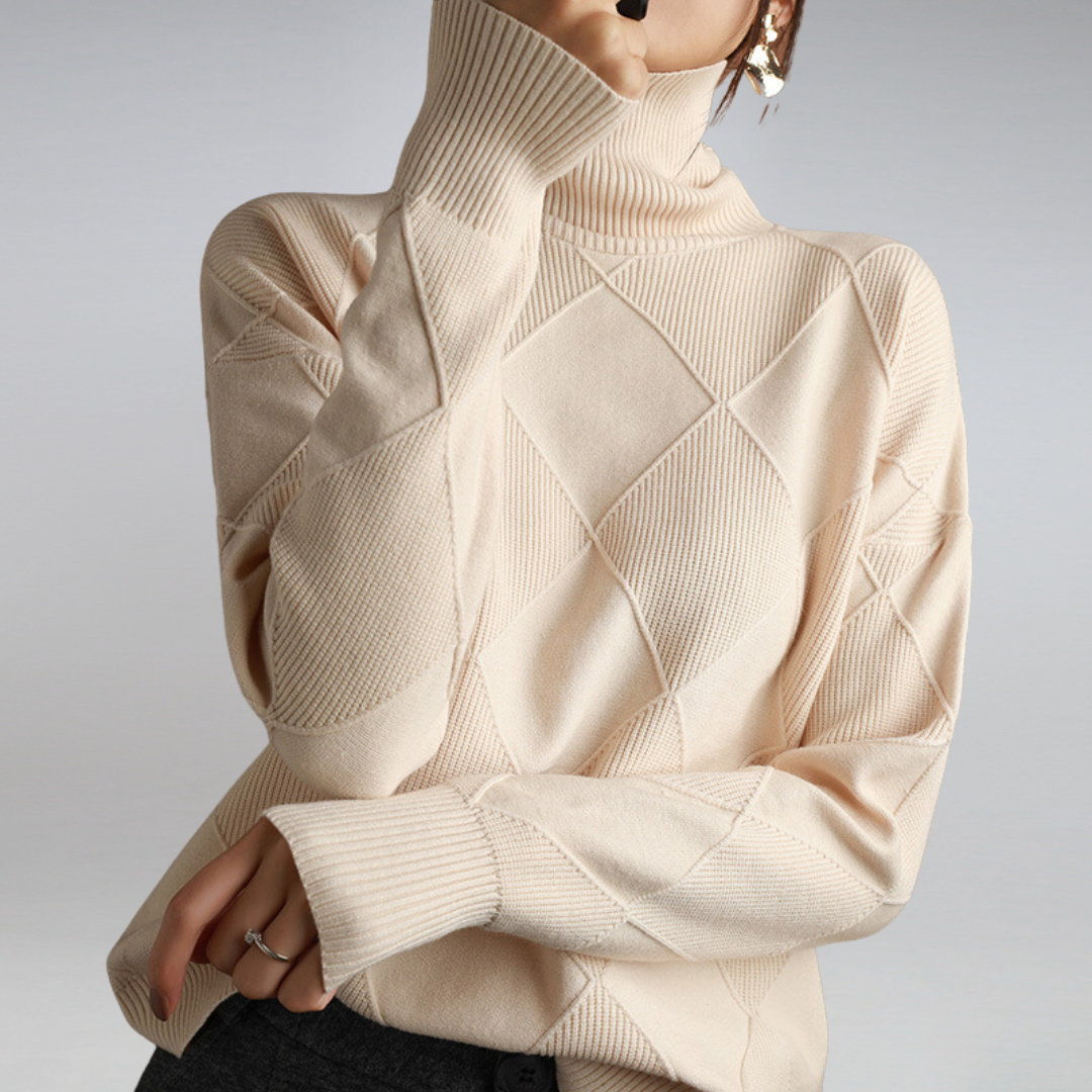 Heidi-Mode | Turtleneck cashmere sweater for women