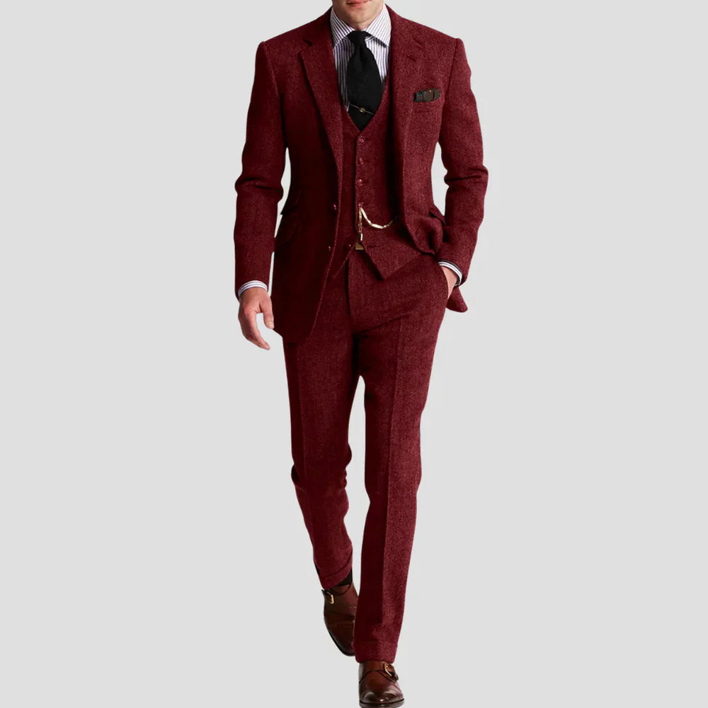 Men's Vintage 3 Piece Suit Complete Set Timeless Classic