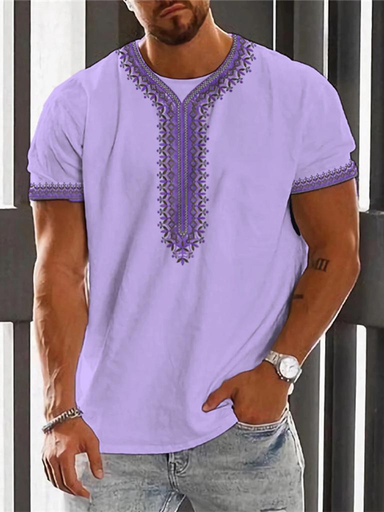 Classic Boho Summer T-shirt For Men | Casual