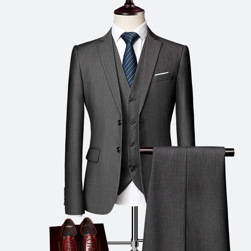 Mens 3 Piece Formal Suit Set For Summer Weddings And Business For Modern Men Breathable Lightweight Comfort