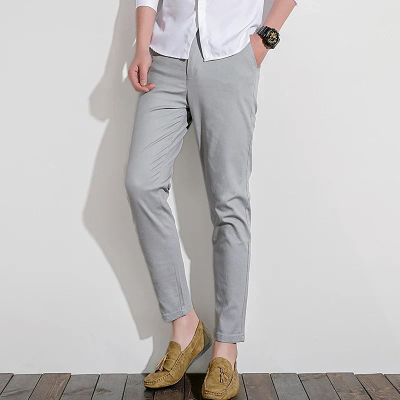 Mens Chino Pants Slim Fit Versatile Tailored for Modern Men Ideal for Work and Weekend