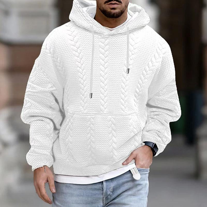 Mens Hoodie Knitted Casual Sweatshirt For Men With Relaxed Fit Warmth And Breathability