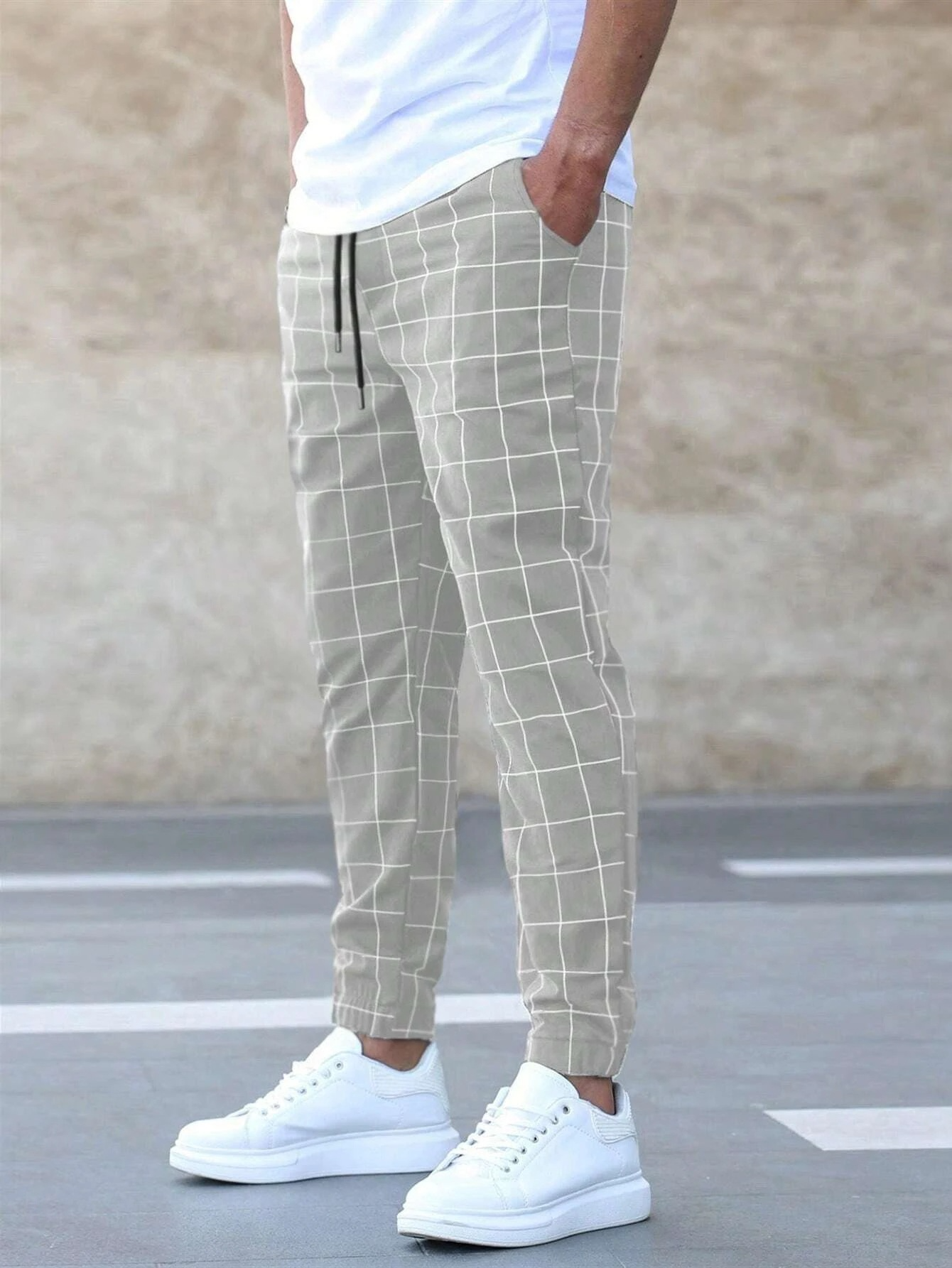 Owen Plaid Sweatpants For Men With Relaxed Fit And Tapered Leg By TrendAura Soft Breathable Fabric All Day Comfort