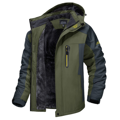 Men's Outdoor Winter Jacket Versatile Insulated Outerwear for Hiking Biking All Weather