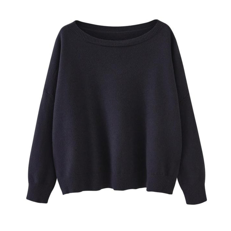 Clara Soft Knit Round-Neck Sweater For Women, Cozy Lightweight Warmth, Effortless Elegance