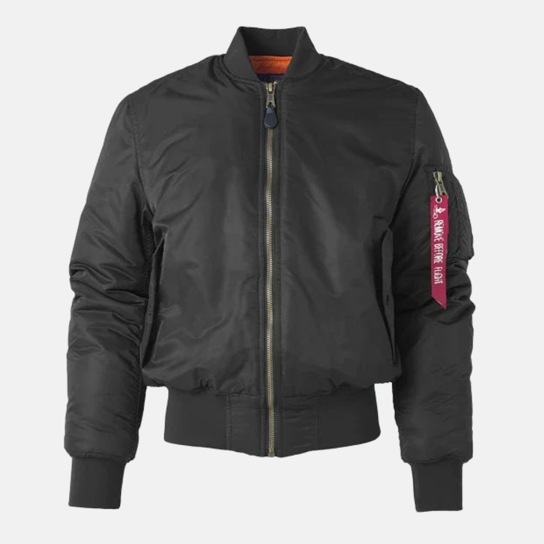 Men's Bomber Jacket With Relaxed Fit Wind Resistant Fabric Pockets And Ribbed Hem Nordisk Flair