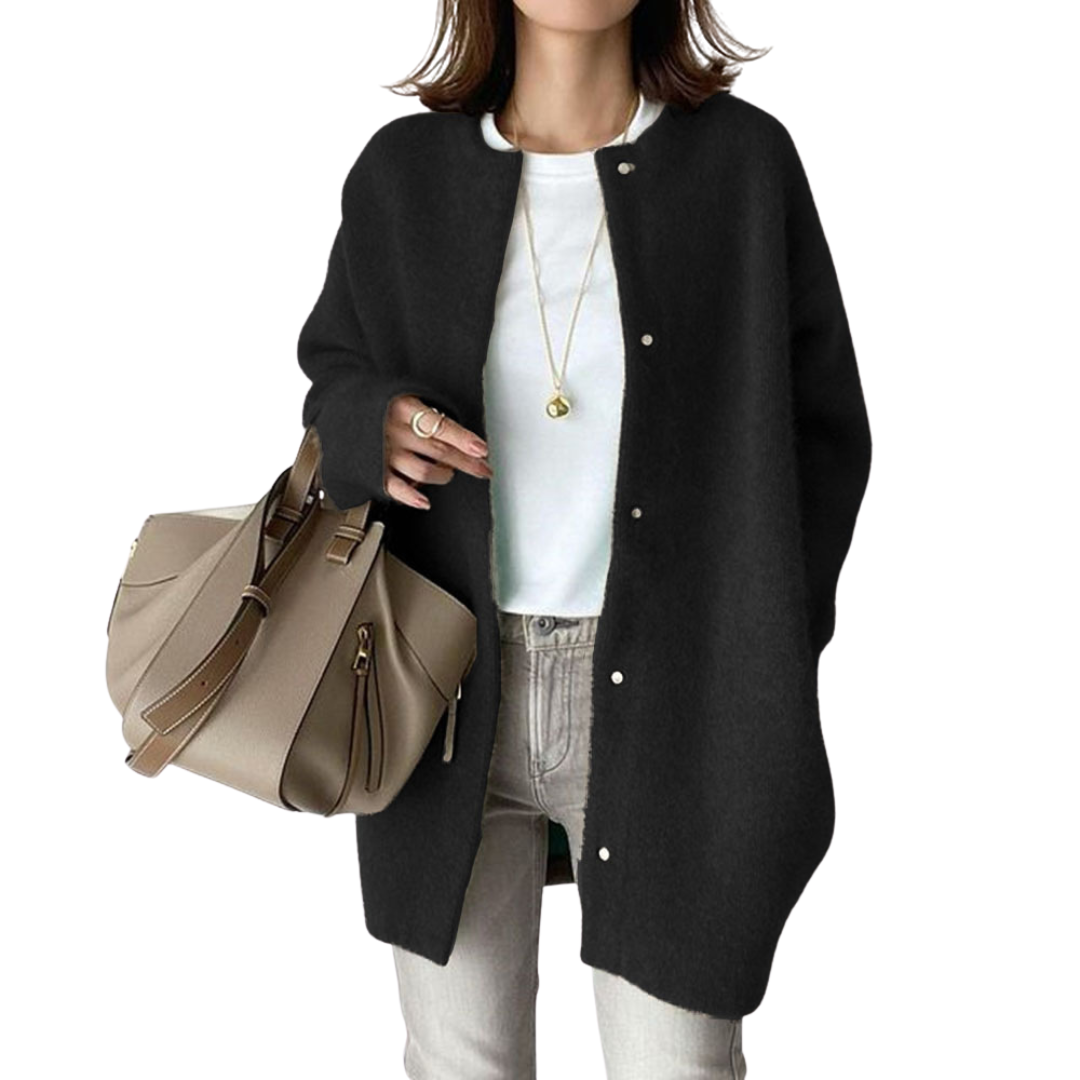 Loïs Oversized Knit Cardigan For Women Timeless Comfort Soft Texture Effortless Layering Essential