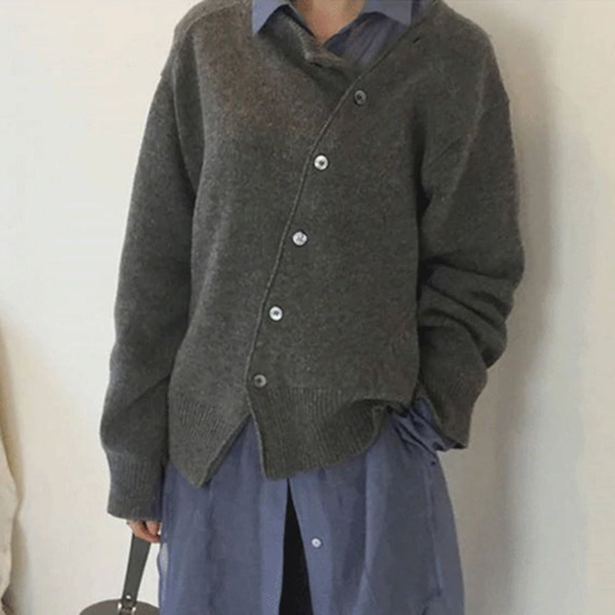 Women's Versatile Knit Cardigan with Open Front and Long Sleeves