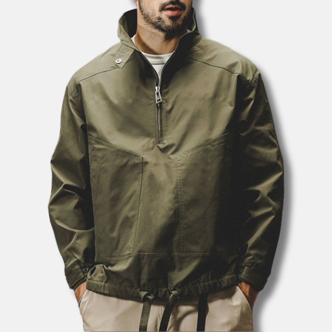 Mens Outdoor Jacket Wind And Water Resistant Relaxed Fit With Adjustable Cuffs For All Weather