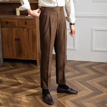 Men's Formal High-Waisted Trousers, Refined Fit and Contemporary Comfort for Business and Smart Occasions