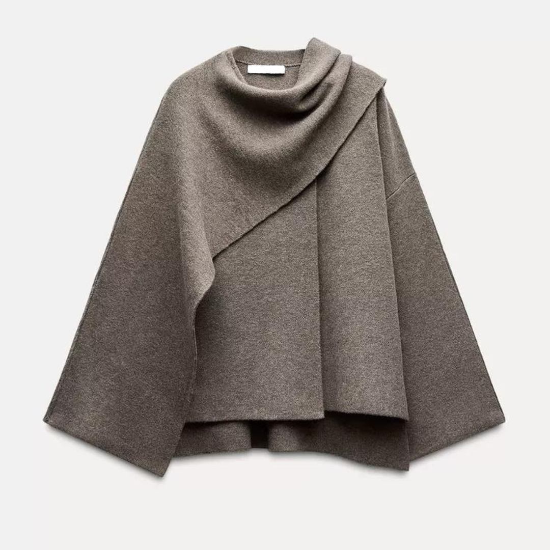 Women's Cape Mantle with Open Front and Versatile Design