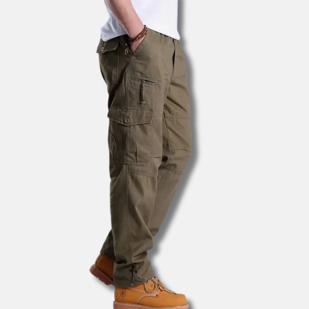 Men's Cotton Blend Cargo Pants Camouflage Print Loose Fit Straight Leg with Cargo Pockets