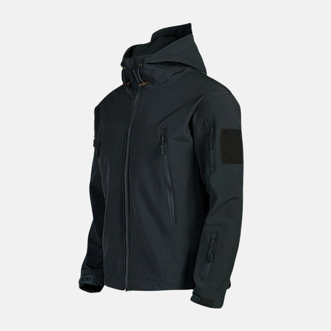 TrendAura Men's Jacket Stretch Blend With Relaxed Fit Stand Up Collar And Adjustable Hood Winter Outerwear