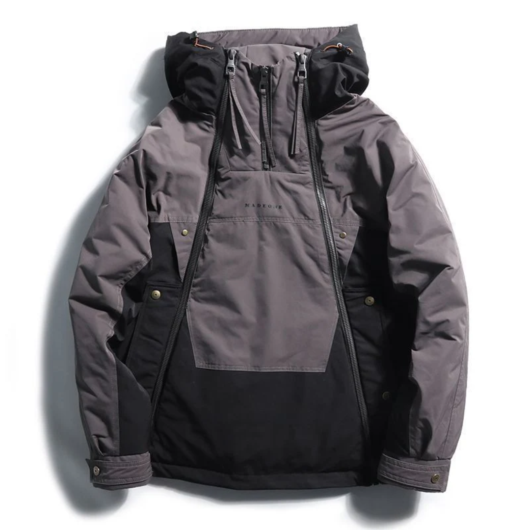 Zayden Zipper Down Hooded Jacket