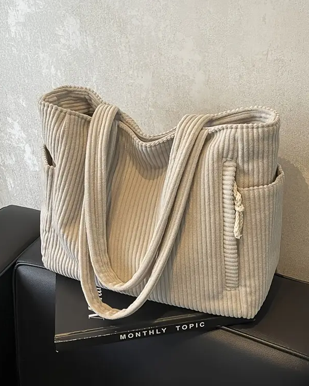 Lindy Soft Corduroy Tote Bag For Busy Professionals With Roomy Interior And All Day Everyday Style