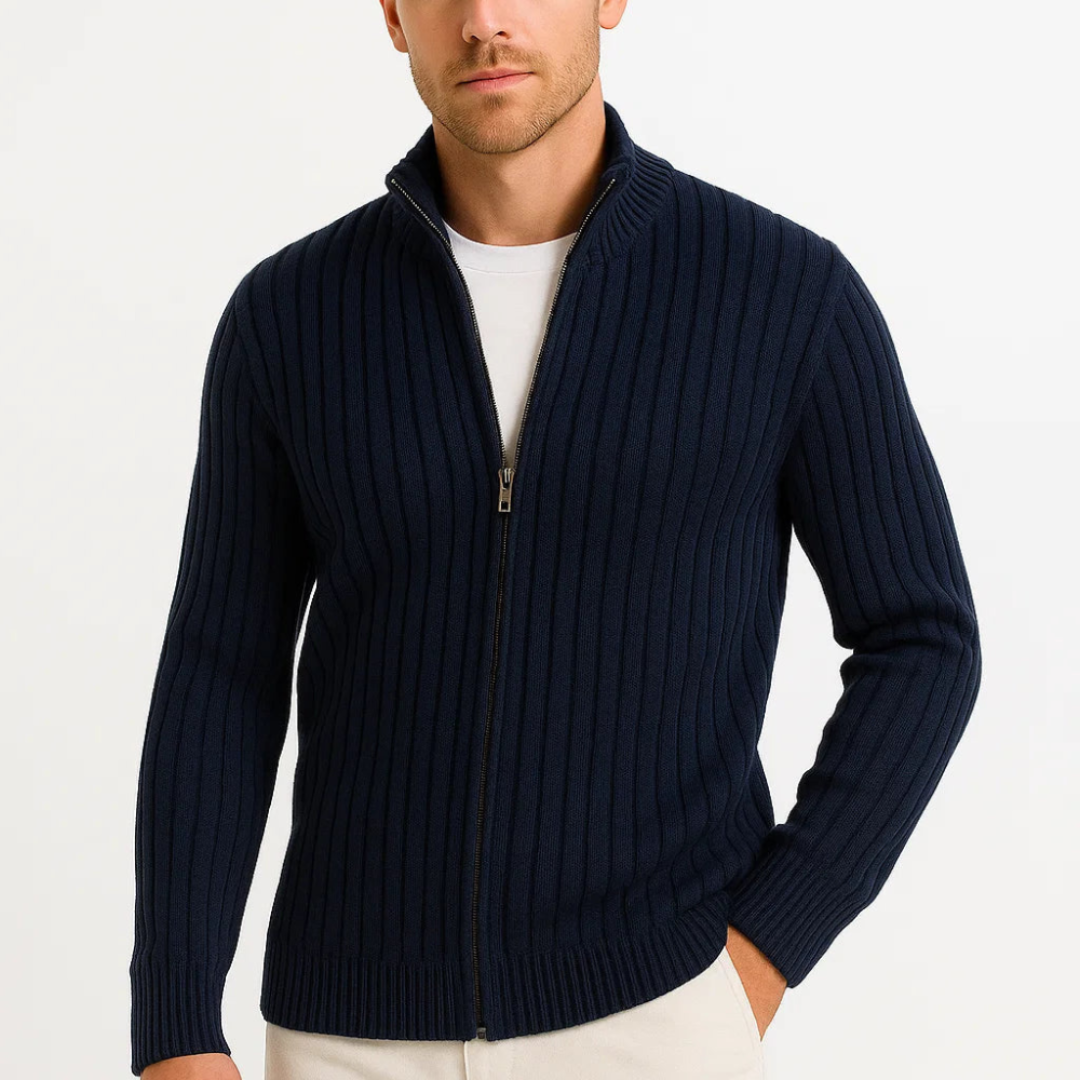Men's Zip-Up Sweater Versatile Layering Essential For Work Travel And Casual Every Day Comfort