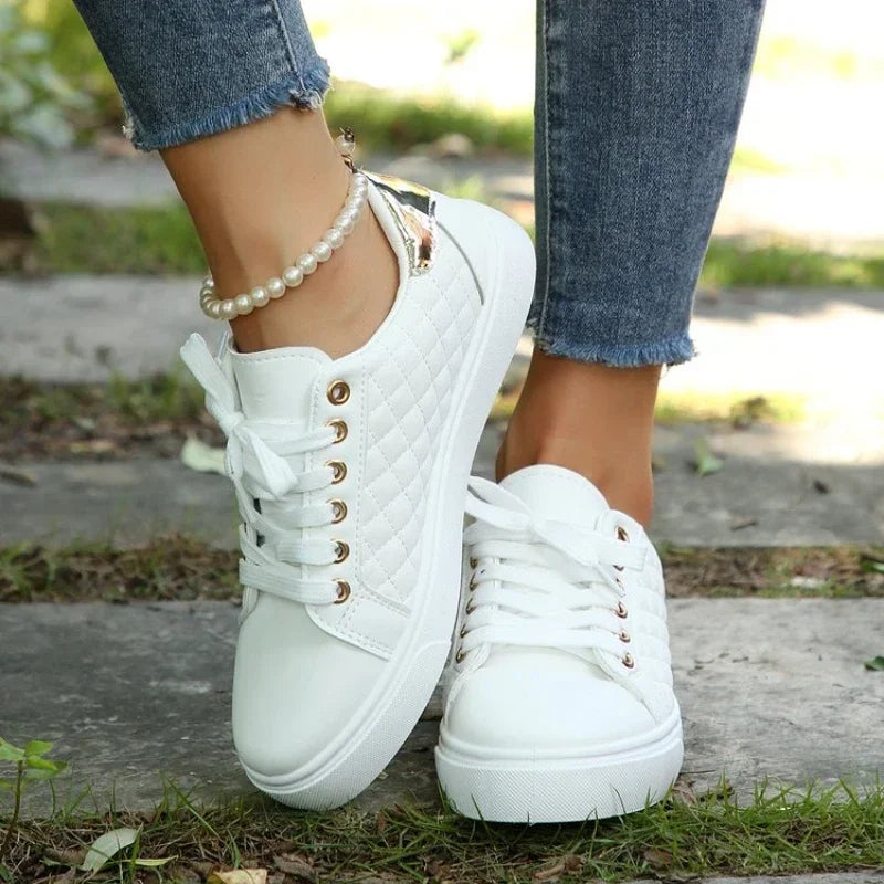 Clarice™ Flat Lace-Up Sneakers with Thick Sole
