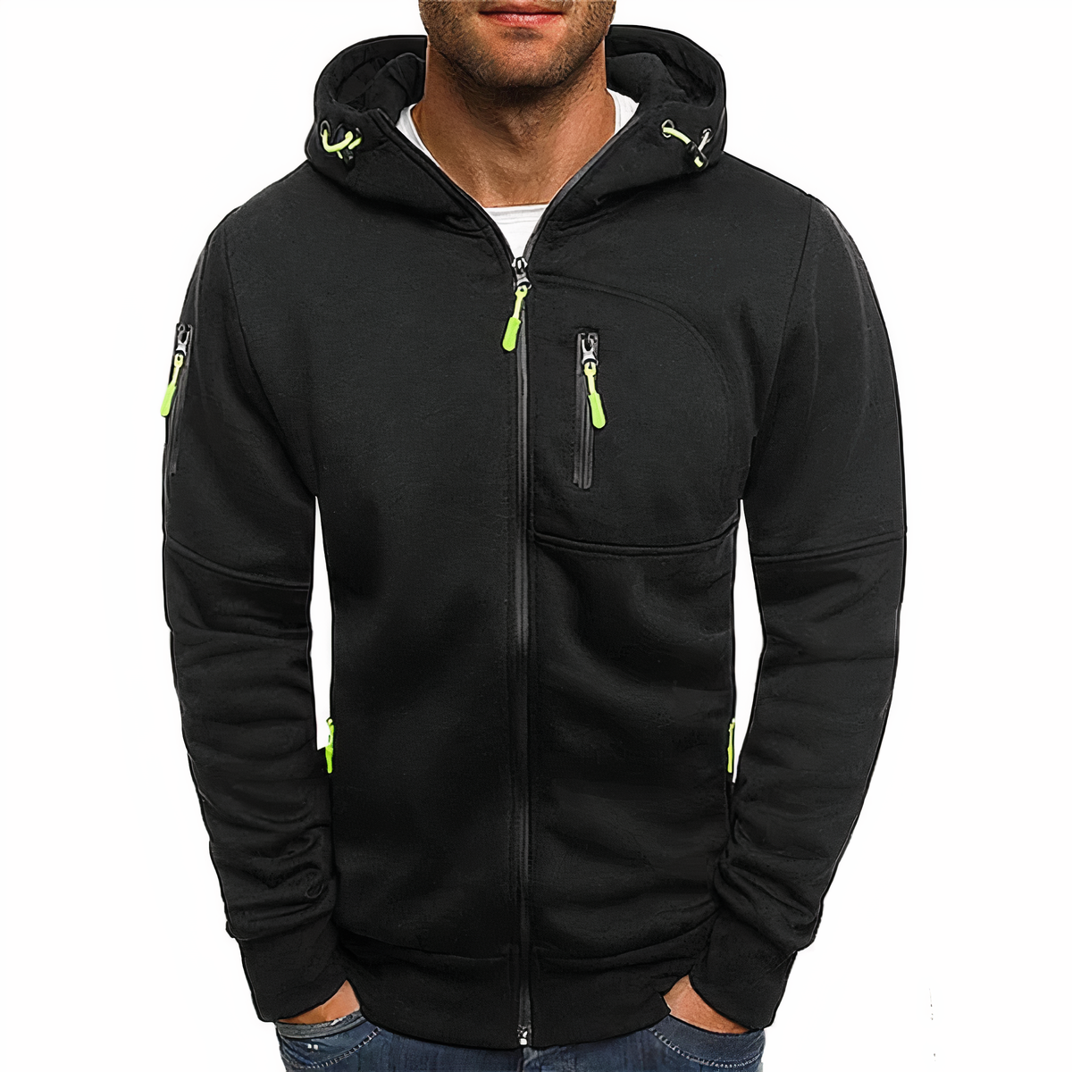 Pavel Mens Zip Hoodie Lightweight Comfort With Pockets For Active Men Modern Urban Style
