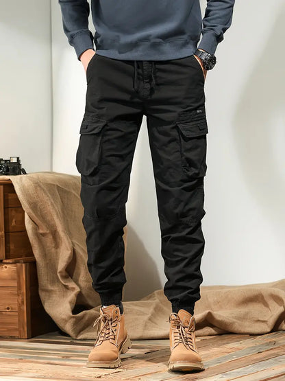Robust cargo pants with multiple pockets for men - casual outdoor pants