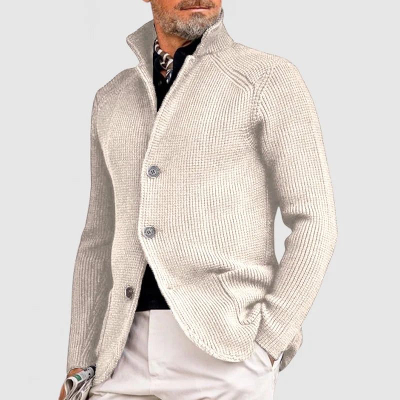 Ramon - Elegant knit jacket with chapel for men