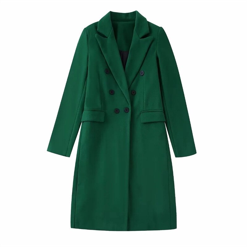 Zinaida | Long Crossed Coat for Women — Urban Style & Guaranteed Confidence