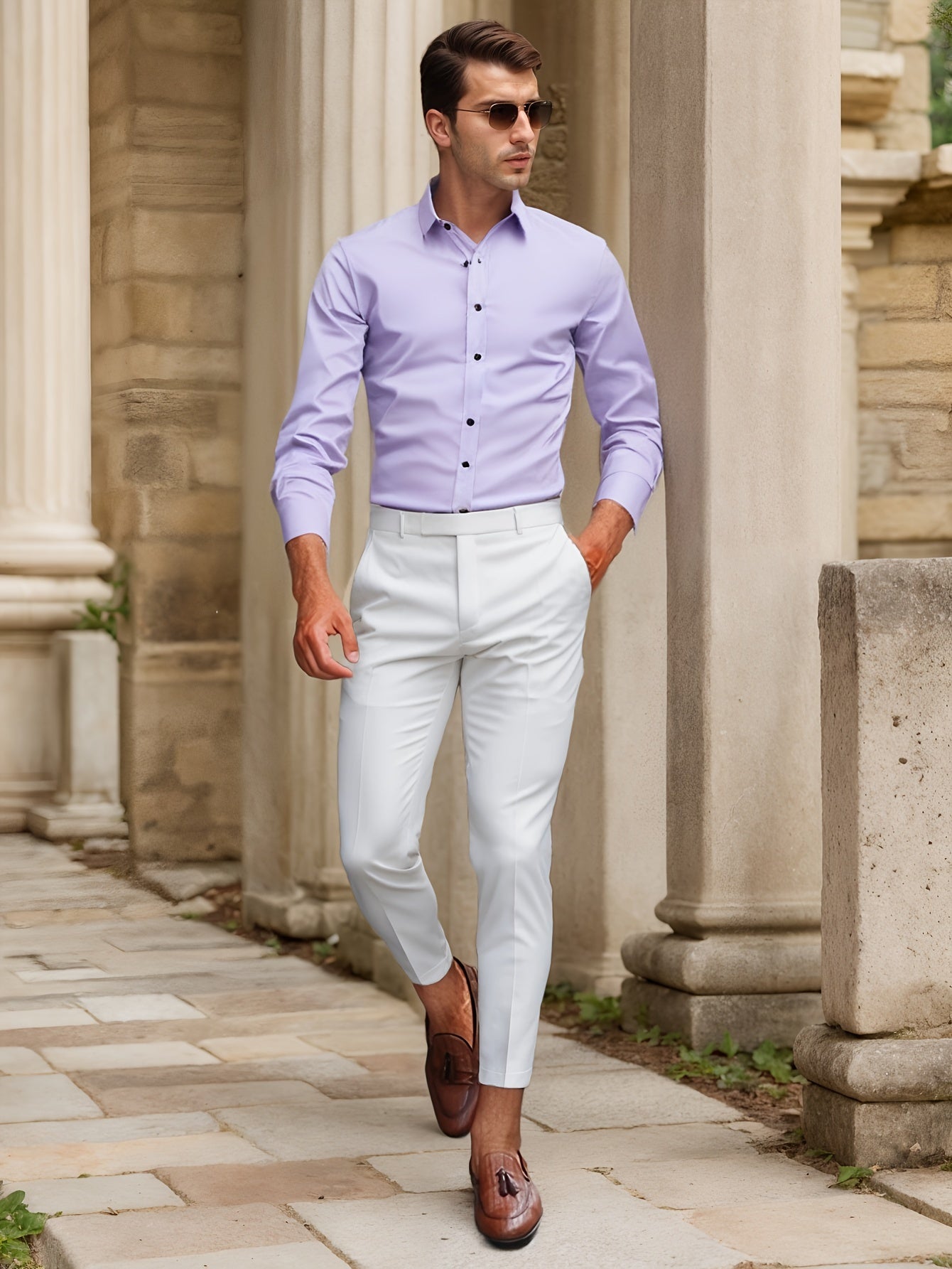 Finn | SlimFit stretch shirt in solid color