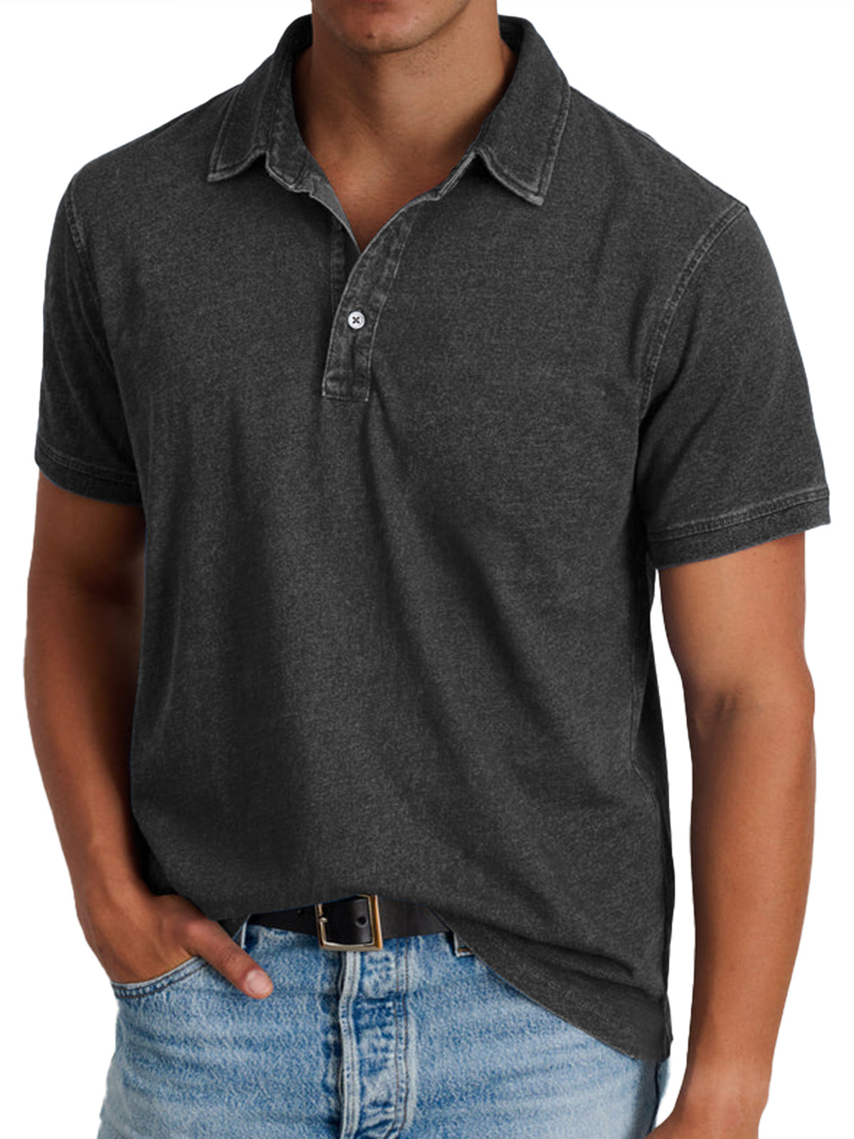 Men's Classic Polo Shirt Short Sleeve Versatile Everyday Essential With Structured Collar