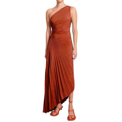 Oriane Pleated One Shoulder Evening Dress for Elegant Formal Occasions with Modern Cut