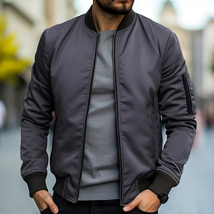 Linus Bomber Jacket For Men Urban Style Essential Versatile Warmth Streetwear Favorite