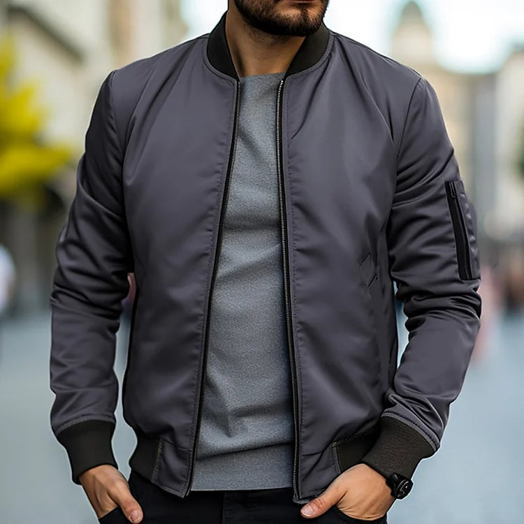 Spencer Mens Everyday Casual Bomber Jacket TrendAura Lightweight Modern Outerwear Essentials