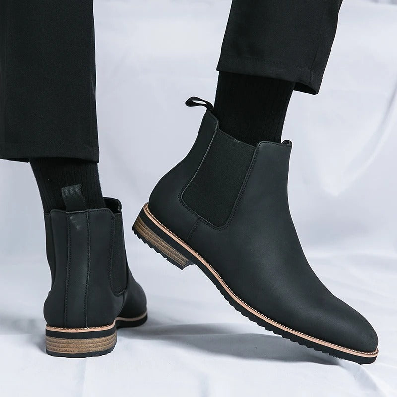 Niko Leather Boots For Men Elegant Comfortable All Day Wear Premium Quality Materials Sleek Office And Casual Style
