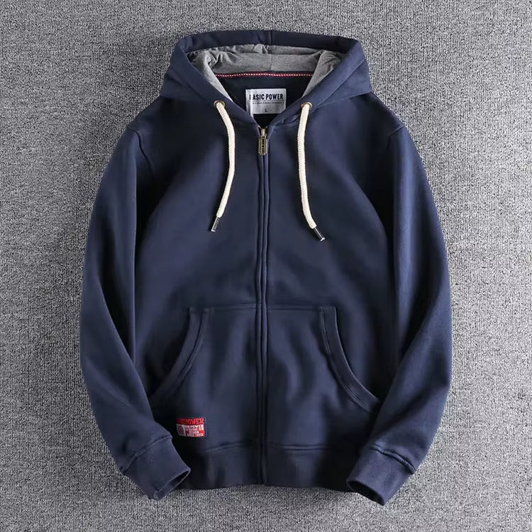 Oscar Cotton Zip Up Hoodie With Relaxed Fit For Men By TrendAura Soft Fleece Everyday Casual Comfort