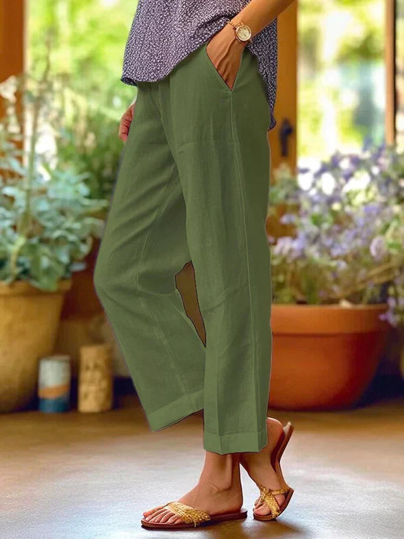 Loose Cotton Linen Trousers For Men With Elegant Comfort And Refined Fit For Everyday Wardrobe
