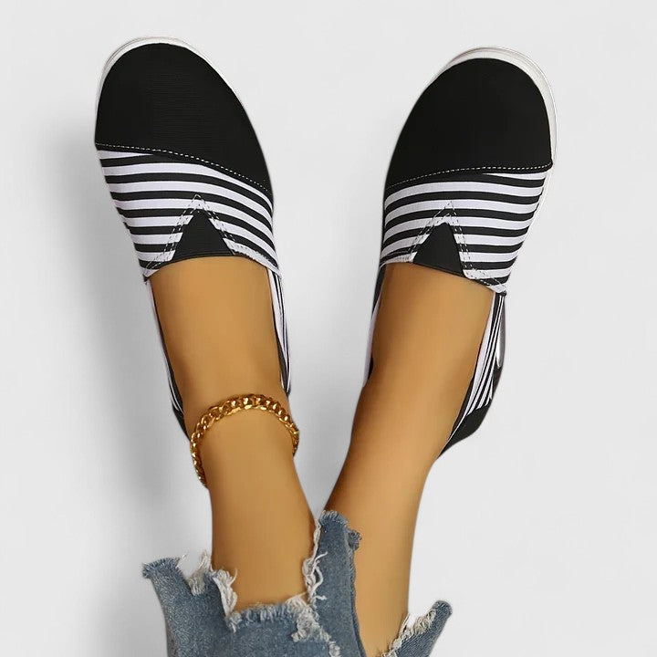 Julia Slip On Wedge Sneakers For Women With Soft Canvas Upper And 3 To 5 Cm Wedge All Day Comfort